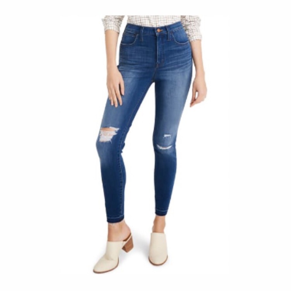 Ripped 10-Inch High Waist Crop Skinny  madewell